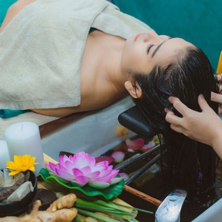 GỘI ĐẦU THƯ GIÃN CỔ, VAI, GÁY, MASSAGE ĐẮP MẶT NẠ, MASSAGE TAY 279K